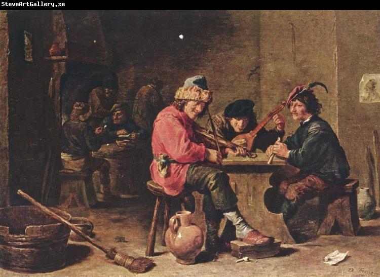 David Teniers the Younger Drei musizierende Bauern